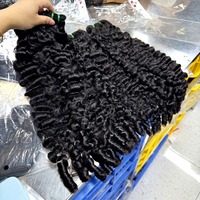Extensions de cheveux bouclés birmans 100% cheveux humains bruts non traités, cheveux vierges 12A, boucles spiralées rebondissantes
