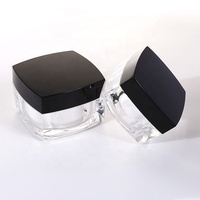 Offre Spéciale 5ml 10ml 15ml 30ml 50ml Pot de crème cosmétique acrylique vide carré clair haut de gamme