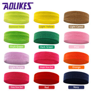 Aolikes #2106 Sport Zweet Hoofdband Workout Effen Kleur Brede Yoga Hoofdbanden Aangepaste Afdruk En Kleur Zweetabsorptieband - Product Image 5