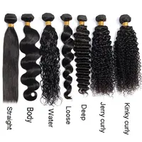 Tissage brésilien de cheveux naturels crépus, lot de tissage brésilien 100% à deep wave, cheveux vierges en vrai vison brut