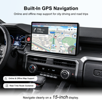 Autoradio Android 15 pouces pour Toyota Tacoma 4Runner 2024+ avec écran CarPlay, Android Auto, radio multimédia, GPS et navigation