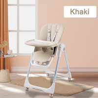 Chaise haute bébé Clafbebe 3-en-1 réglable en hauteur et dossier, en plastique, pour bébés de 0 à 3 ans, avec design multifonctionnel