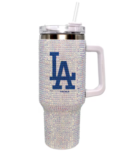 19 Màu sắc 40oz thép không gỉ Los Angeles Ly Bóng Đá Rhinestone Los Angeles Bling Tumblers với xử lý - Product Image 3