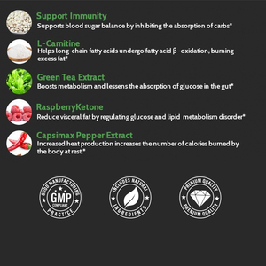 הסיטונאי גמילה סיטונאי תוספת עבור לשרוף שומן & קלוריות לדכא את התיאבון להגביר את חילוף החומרים תמיכה רזה בתוספת מבער שומן - Product Image 3