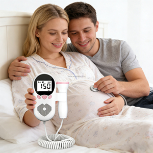 Detector de Sonido Fetal Fácil de Usar para que las Madres Escuchen el Latido del Bebé en Cualquier Momento, con Diseño Recargable y Ligero para Viajar - Product Image 1