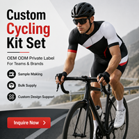 Conjunto de Ciclismo Personalizado para Hombre, Jersey con Cierre Completo y Culotte Acolchado con Número y Logotipo del Equipo para Pedidos de Club