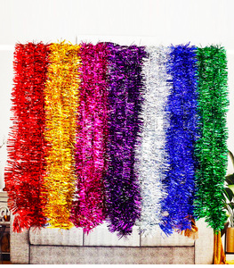 <span class=keywords><strong>Guirlande</strong></span> de clinquant d'or de pays de haute qualité pour le décor de porte de fête pour Noël Saint Valentin Graduation Nouvel An Halloween-Hot - Product Image 6