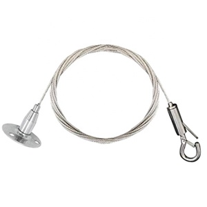 CODIRATO 4 pièces <span class=keywords><strong>Fil</strong></span> de <span class=keywords><strong>Suspension</strong></span> pour Photo, <span class=keywords><strong>Fil</strong></span> a Suspendre pour Image, Boucle de câble en Acier Inoxydable - Product Image 1