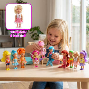 Poupées en vinyle de luxe de 10 cm, assorties, emballées en boîte ouverte, collection multi-styles, vente en gros en vrac - Product Image 2