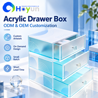Boîte de rangement transparente en acrylique pour cosmétiques et bijoux, grande capacité, multi-compartiments, pour bureau