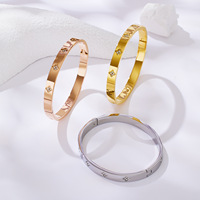 Zhongzhe Usine Inoxydable Accessoires Fleur Zircon En Acier Inoxydable Femmes Cadeau De Mariage Bijoux De Mode Bracelets Bracelet