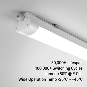 Luz LED Tri-Proof IP67 IK10 de 1.5m (5 pies) 60W SMD2835, hasta 140lm/W, mitad aluminio, mitad PC, conectable, para iluminación de almacenes y garajes. - Product Image 4