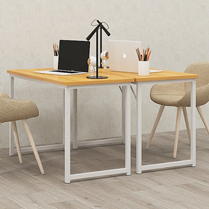 Bureau d'ordinateur avec structure en bois et en acier, 160 cm, bureau d'étude, poste de travail à domicile, bureau d'écriture - Product Image 3
