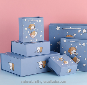 Flip creative birthday gift box lovely wind cartoon flip box children's gift box in stock