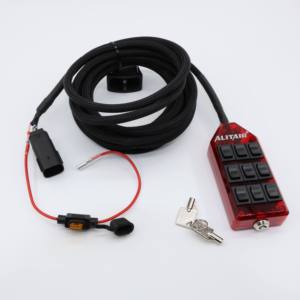 Contrôleur de <span class=keywords><strong>suspension</strong></span> pneumatique Ningbo ALITAIR - 9 interrupteurs, câble noir et <span class=keywords><strong>rouge</strong></span> de 5 mètres, commande manuelle robuste - Product Image 5