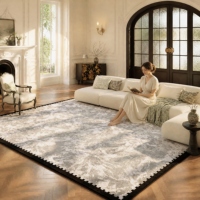 Cashmere-felling Carpet French Vintage Area Rug Anti-Fatigue Pet Friendly Rugs for Bedroom Living Room Light Luxury Anti-slip