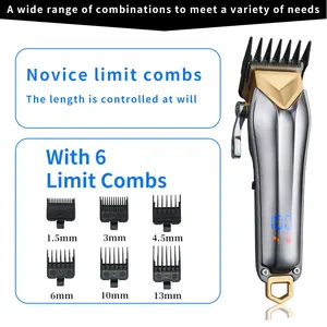 New Professional Hair Clipper Barbershop Men Electric Shave Machine Cordless Haircut Máquina