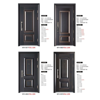 Porte d'entrée de sécurité moderne en acier inoxydable avec corps de serrure à double verrouillage rapide en alliage de zinc pour appartement et maison