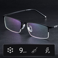 Marco semi sin montura de titanio puro 990070 para gafas ópticas, marco de negocios para hombres, suministro directo de fábrica de alta calidad, gran oferta