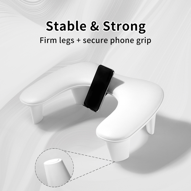 SNRQI Supply Luxury Salon U-shaped Adjustable Nail Armrest Ergonomic Pillow for Nail Tech Use Hand Rest Manicure U1 with Bracket