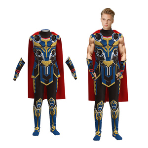 Disfraz de <span class=keywords><strong>Thor</strong></span> para Adultos, Estilo Love and Thunder, Mono de Cosplay con Capa Roja, Traje de Superhéroe de Halloween para Hombre - Product Image 1