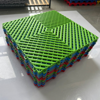 40x40cm Garagenboden-Fliesen Ineinandergreifende Kunststoff-Bodenplatten mit Belüftung Rutschfest Wasserdicht Klicksystem für Autowäsche