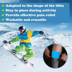 2 protections <span class=keywords><strong>de</strong></span> tibia pour <span class=keywords><strong>ski</strong></span> et snowboard Freestyle, coussinets en gel réutilisables <span class=keywords><strong>de</strong></span> 6x4 pouces, réduction <span class=keywords><strong>de</strong></span> la pression, durables, pour usage hivernal, doublure <span class=keywords><strong>de</strong></span> chaussure <span class=keywords><strong>de</strong></span> <span class=keywords><strong>ski</strong></span> - Product Image 4