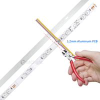 Bande lumineuse LED 2700K à 6500K IP20 IP65 2835smd avec lentille, 24 LED, bande rigide, rétroéclairage, télécommande, 24V, réglable