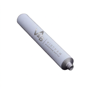 Tubo Cosmético Plateado de Aluminio para Crema de Ojos, Fabricado en Vietnam, con Acabado Pulido/Mate, Tapa de Rosca, Estampado en Caliente, Envase para Cuidado Personal - Product Image 1