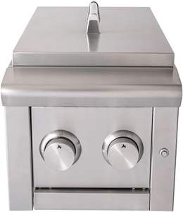 Estufa <span class=keywords><strong>de</strong></span> <span class=keywords><strong>Gas</strong></span> Moderna Premium <span class=keywords><strong>de</strong></span> 2 Quemadores, Acero Inoxidable 304, Encendido Electrónico, para Barbacoa Interior, Cocinas Exteriores (Fábrica) - Product Image 1