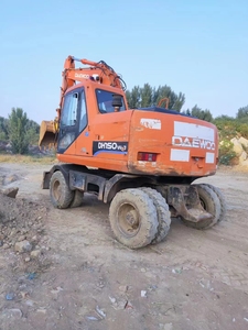 Original Korea imported 15 Ton wheel <b>excavator</b> used Doosan DH150W-7 rubber tyre excavating <b>machine</b> - Product Image 3