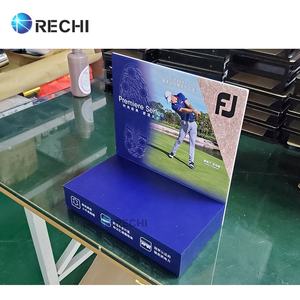 RECHI montate a parete in acrilico scarpe <span class=keywords><strong>di</strong></span> lusso Retail POS espositore con HD UV stampa segnaletica per le scarpe da Golf organizzatore espositore - Product Image 3