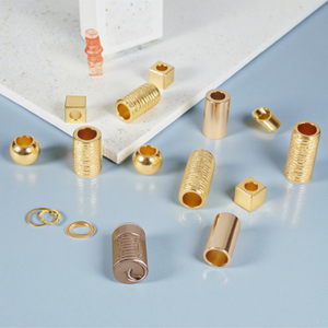 Tùy chỉnh vàng kéo dây kết thúc kim loại Stopper bộ phận cho điện thoại dây buộc Clip Áo khoác trang trí trên quần áo & thể thao - Product Image 1