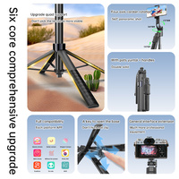 Nuevo Gimbal para Teléfonos Móviles con Batería de 1200mAH, Estabilizador Inteligente con IA Antivibración, Luz de Relleno Retráctil y Soporte para Selfies Deportivos