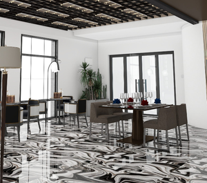 Casa 60 per 120 1200x600 Carreaux Sol 120x60 pavimenti in <span class=keywords><strong>bianco</strong></span> <span class=keywords><strong>e</strong></span> <span class=keywords><strong>nero</strong></span> piastrelle in marmo 24x48 per piastrelle per soggiorno - Product Image 2