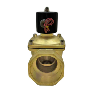 Vanne solénoïde 2 voies en laiton 2W, 3 pouces, 4 pouces, 220V AC, normalement fermée, DN65 DN80, type câblé, grandes vannes solénoïdes 2W650-65 Solen - Product Image 1