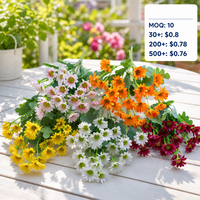 Fleurs artificielles en soie de chrysanthème sauvage et de camomille pour accessoires de photographie et décoration intérieure, style réaliste et tendance