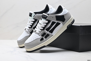 Chaussures de sport décontractées unisexes 2026 Black White <span class=keywords><strong>Bones</strong></span>, polyvalentes en cuir, tendance, pour hommes et femmes - Product Image 1