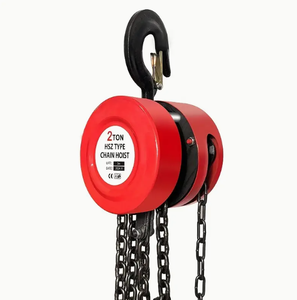 2 Ton (4400 Lbs) baja industri kerekan rantai Manual, 10ft Lift, merah, untuk gudang/bengkel/transportasi bersertifikat CE - Product Image 1