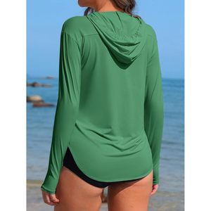 Camiseta de Protección Solar FOXA para Mujer, Manga Larga, con Botones, UPF 50+, para Playa - Product Image 2