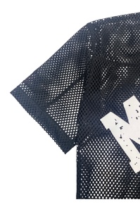 Women's Black <b>Mesh</b> <b>Crop</b> <b>Top</b> MMXX Logo Streetwear Short Sleeve Crew Neck Breathable T-Shirt Spring Summer - Product Image 4