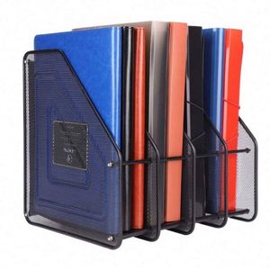 Office Desk Document <b>File</b> Paper Organiser <b>File</b> Holder 4 Compartment Mesh Magazine Holder Rack Stand - Product Image 1