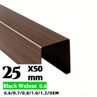 Offre promotionnelle : Système de baffles acoustiques en aluminium en forme de U 25x50mm, baffles de plafond modernes, légers, durables, ignifuges classe A