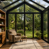 Véranda en aluminium et verre MEIXIN Orlando avec toit en pente, isolation thermique toutes saisons, imperméable, jardin d'hiver, villa, serre extérieure