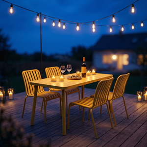 All Weather Available Waterproof Performance Custom Dinning <strong>Table</strong> and Chair <strong>Outdoor</strong> Aluminium Restaurant <strong>Side</strong> Chair Furniture - Product Image 6