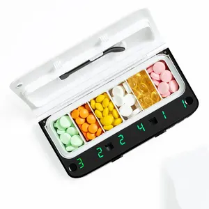 New Design Travelling Pill Dispenser Medication Manager Weekly Pill Case with Smart Alarm Pill Box With Timer