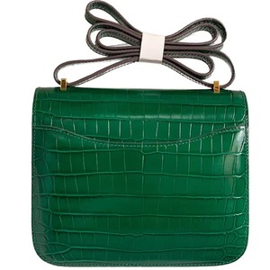Bolso de Hombro Compacto de Moda para Dama, Marca H, de Cuero Genuino de Alta Gama con Patrón de Cocodrilo, Cierre de Algodón, Caja de Regalo - Product Image 3