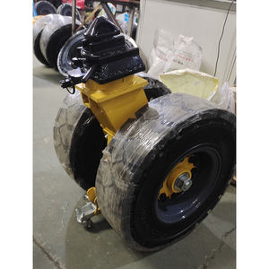 VIMA 22 Polegada Aço De Borracha Extra <span class=keywords><strong>Heavy</strong></span> Duty Duplo Rodízio Rodas 9000kg Capacidade Giratória Castor Brake Shipping Container Caster - Product Image 2