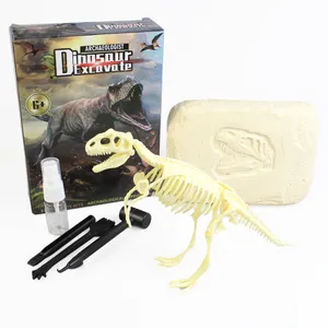 고품질 플라스틱 공룡 고고학 장난감 디노 스켈레톤 조립 장난감 발굴 어린이를위한 공룡 화석 키트