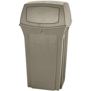 Bidone per Rifiuti Ranger 132,5 L con Doppia Apertura, Design Moderno Beige per Uso Esterno - Product Image 1